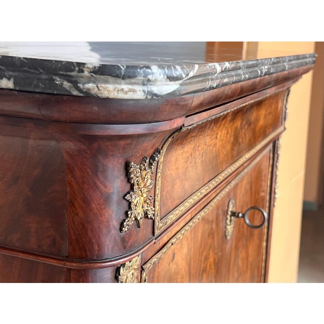 Early 19th Century 19th Century Empire Drop-Front Oak Secretary Desk or Abattant, Chest France For Sale - Image 5 of 18