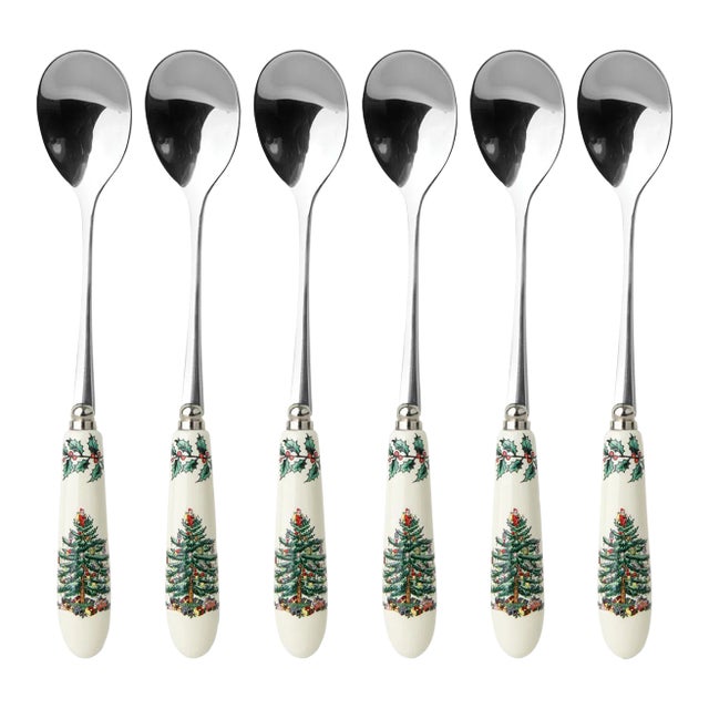 Spode Christmas Tree Teaspoons, Set of 6 For Sale