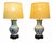 Hollywood Regency Vintage Porcelain Chinoiserie Table Lamps Set of 2 For Sale - Image 3 of 7