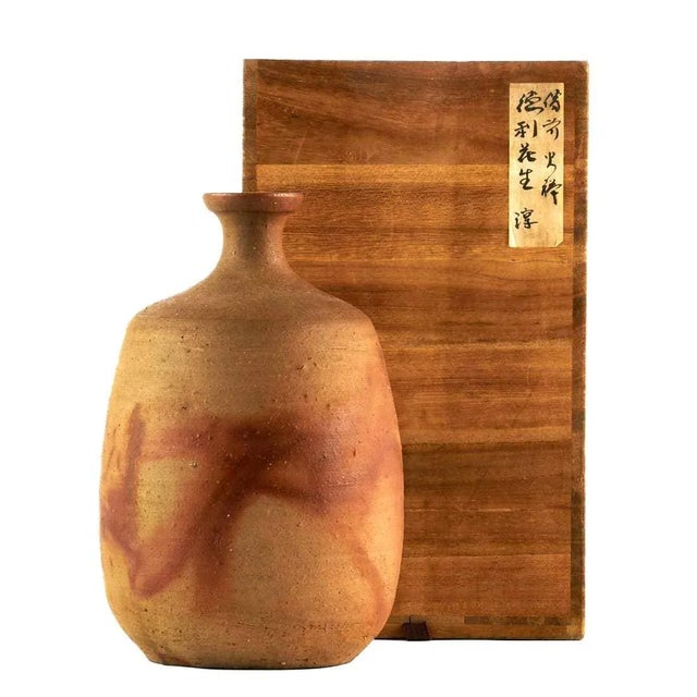 Tan Modern Studio Vase Bizen Ware by Jun Isezaki For Sale - Image 8 of 13