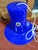 C. 1960 Blue Glass Lattimo Sun Pendant Lamp Shade by Alessandro Pianon for Vistosi For Sale - Image 10 of 18