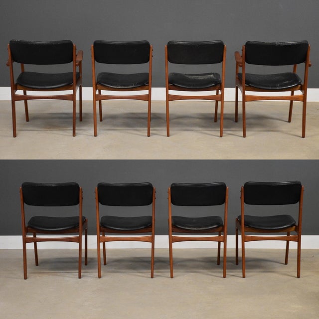 Erik Buch 1960s Danish Modern Teak Dining Chairs by Erik Buch - Set of 8 For Sale - Image 4 of 10