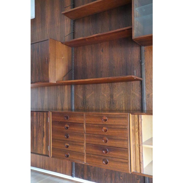 Danish Modular Wall Bookcase in Rosewood, 1960s For Sale - Image 14 of 18