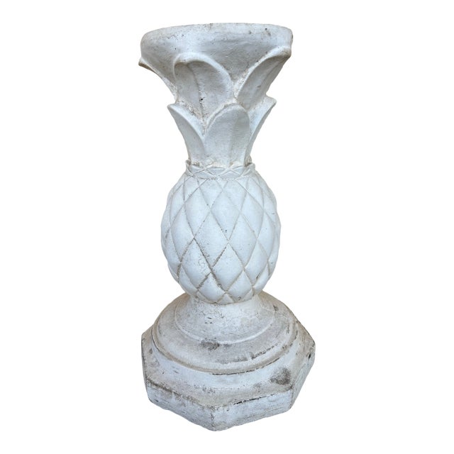 Vintage Concrete Pineapple Pedestal For Sale