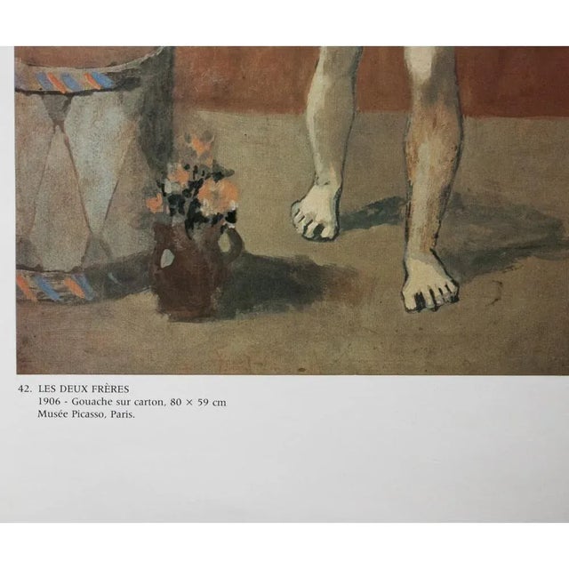 Pablo Picasso 1985 After Pablo Picasso, "The Two Brothers" Parisian Full-Color Print For Sale - Image 4 of 8