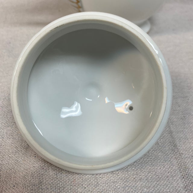 Vintage Craftsman China Golden Autumn Pattern Teapot For Sale - Image 10 of 12