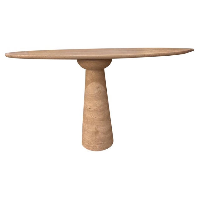 Stone Vintage Travertine Console Table by Angelo Mangiarotti, 1970s For Sale - Image 7 of 7