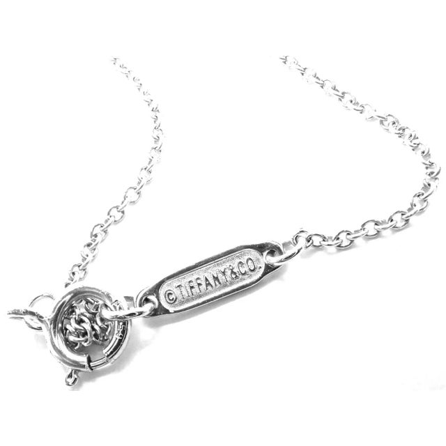 Tiffany & Co. Peretti Platinum Diamond Large Open Heart Necklace $26000 For Sale - Image 10 of 10