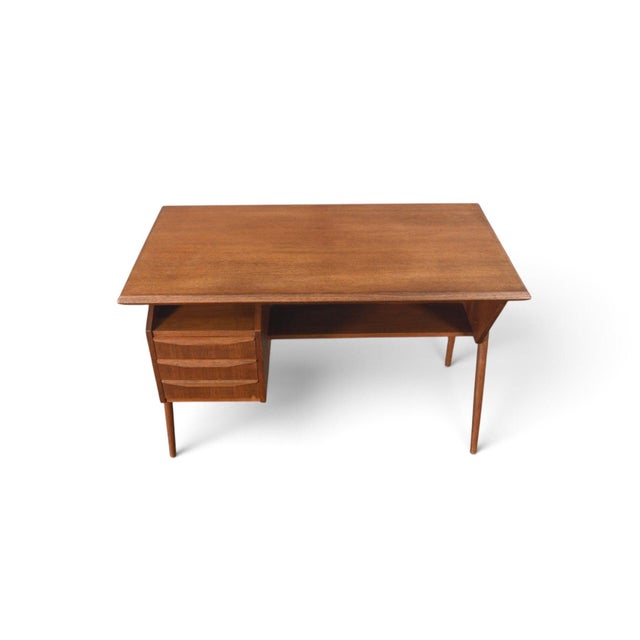 Atomic Danish Modern Teak Desk by Tibergaard For Sale - Image 4 of 16