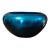Antique Steuben Blue Aurene Iridescent Peacock Teal Glass 9.25" Squat Centerpiece Bowl For Sale