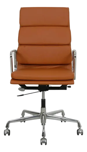 EA-219 Softpad Office Chair in Cognac Bizon Leather by Charles and Ray Eames, 2000s
