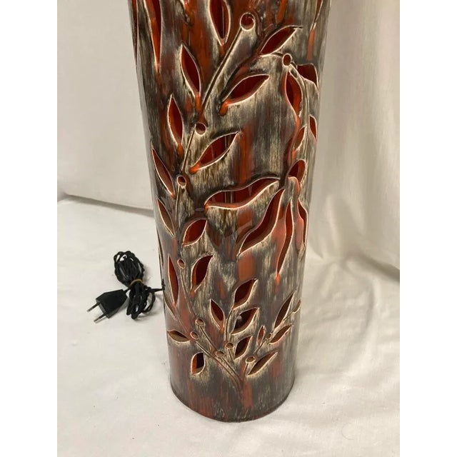 Large Ceramic Lamp from Vallauris, 1970 For Sale - Image 6 of 8