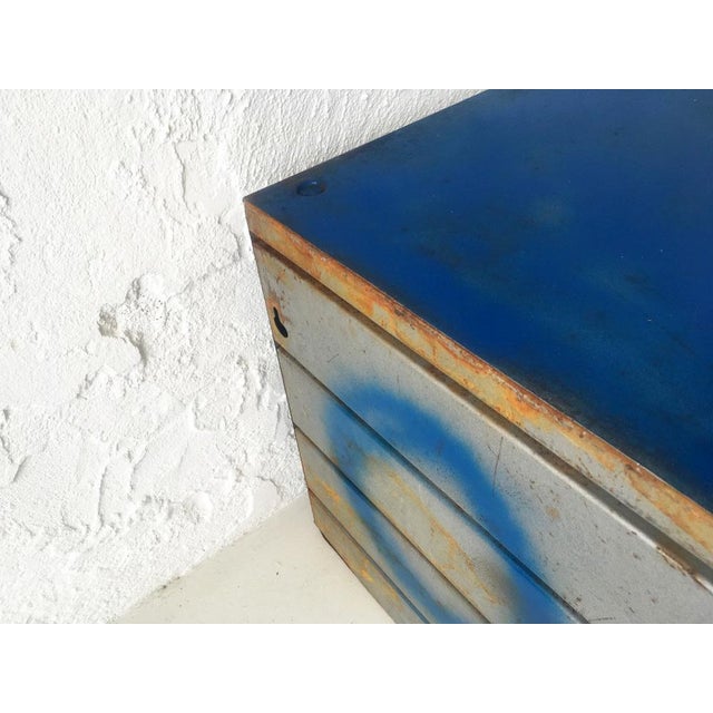 Industrial Metal Sideboard with Drawers, 1950s For Sale - Image 10 of 11