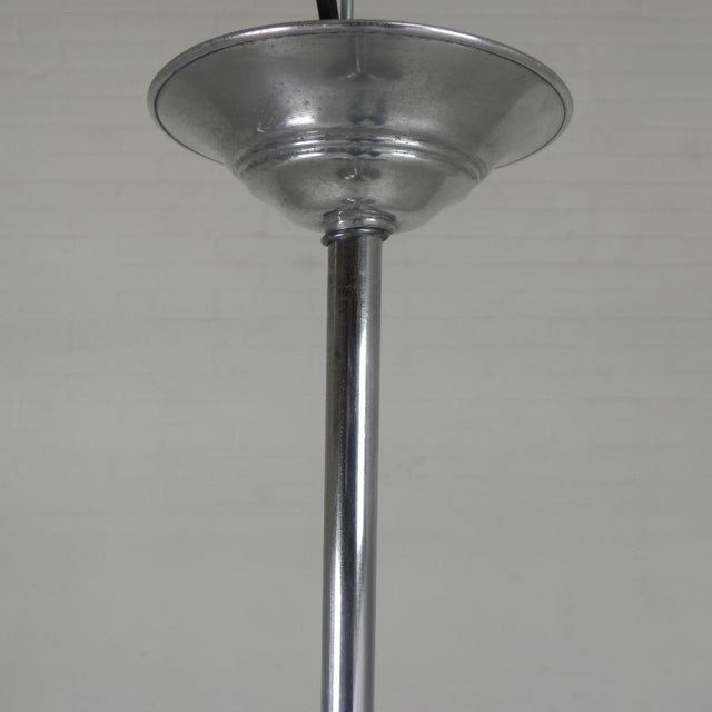 1930s Art Deco Pendant Lamp with White Shade, 1930s For Sale - Image 5 of 13