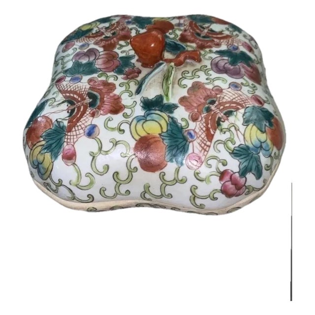 Mid 20th Century Chinese Porcelain Container With Lid For Sale