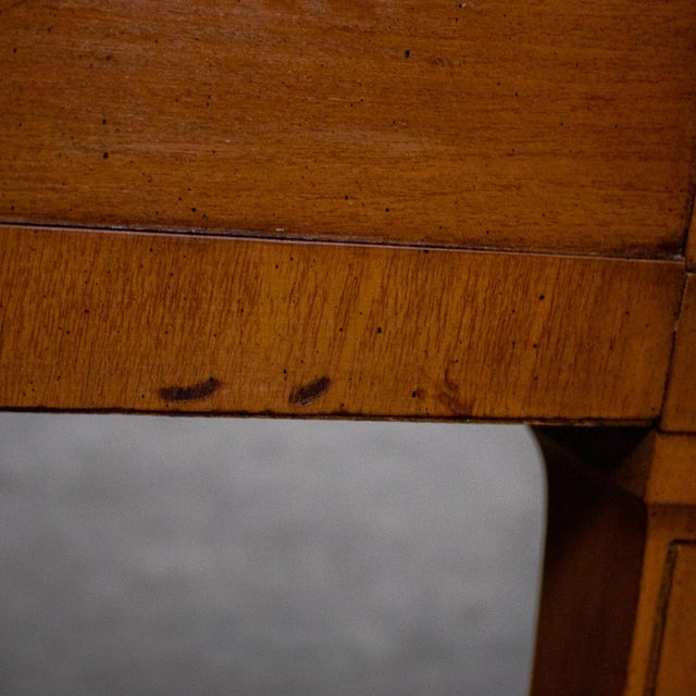 Mid to Late 20th Century Neoclassic Coffee Table Long Carved Frame With 2 Drawers and Brass Details For Sale - Image 18 of 18