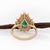 Green 1.7cts Colombian Emerald Ring With Natural Diamonds: Solid 14k Gold, Pear, Size 6.75 For Sale - Image 8 of 8