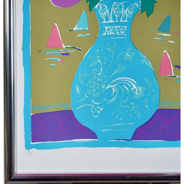 Mid 20th Century Mid 20th Century Screenprint by Australian Artist Ken Done, Titled "Morning Glories". For Sale - Image 5 of 7