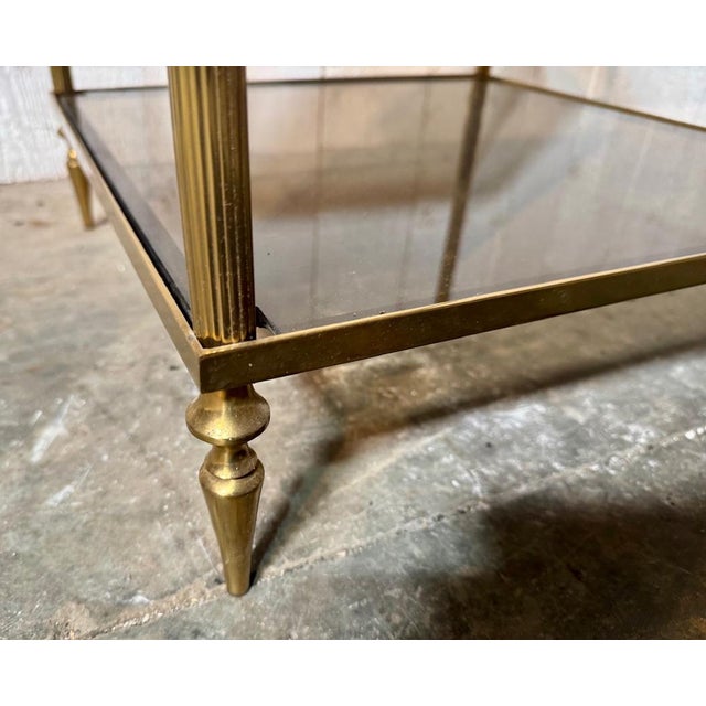 Metal Mid-Century French Brass Lamp Table, 1965 For Sale - Image 7 of 16