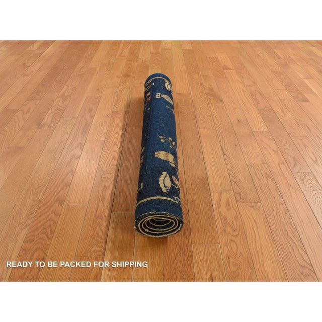 1910 3'x5'8" Big Dipper Blue Antique Chinese Peking Pure Wool Hand Knotted Clean Rug For Sale - Image 9 of 10