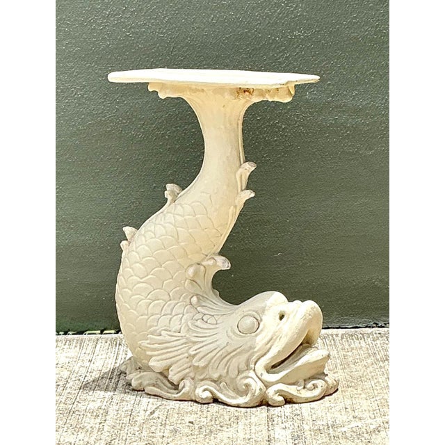 Late 20th Century Vintage Ornate Fish Design Pedestal For Sale - Image 5 of 18