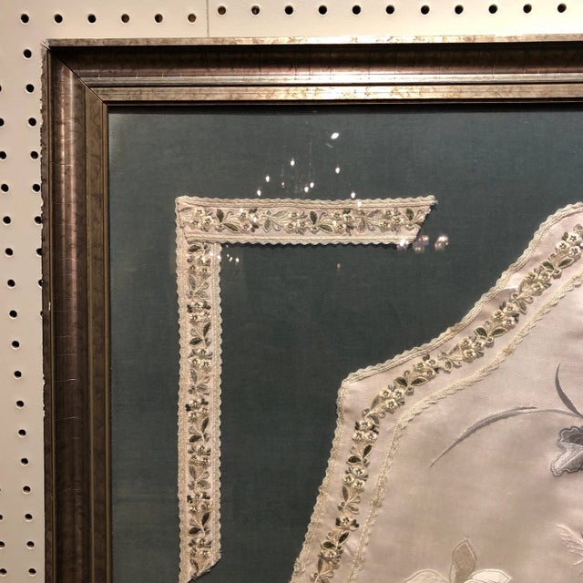 Mid 20th Century Vintage Asian Oriental Textile, Framed For Sale - Image 5 of 9