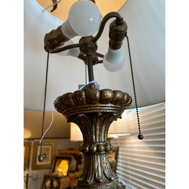 Vintage Carved Giltwood Ornate Floor Lamp For Sale - Image 9 of 12