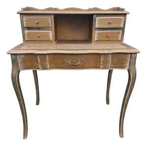 1950's French Provincial Ladies Writing Desk - Gold Finish