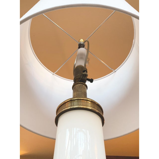 Midcentury Pair of Italian Glass & Marble Table Lamps For Sale In New York - Image 6 of 12