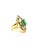 Bochic “Capri” Vintage Natural Diamond & Emerald Vintage Retro Ring Set In 18K For Sale - Image 10 of 11