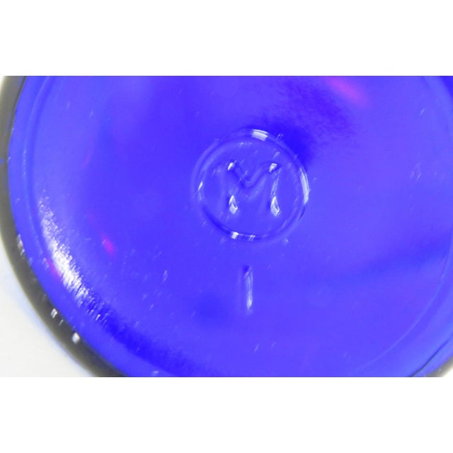 Maryland Glass Co Cobalt Blue Bottle Empty Apothecary Medicine Vessel 5121b For Sale - Image 4 of 11