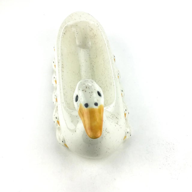 1970s Vintage Ceramic Artisan Made Duck Condiment or Trinket Container For Sale - Image 5 of 11