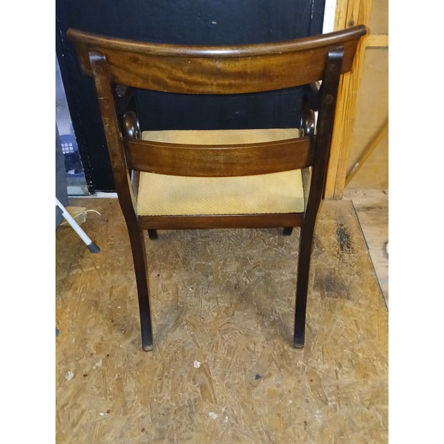 Early 19th Century Antique Early 1800s English Regency Mahogany Armchair For Sale - Image 5 of 8