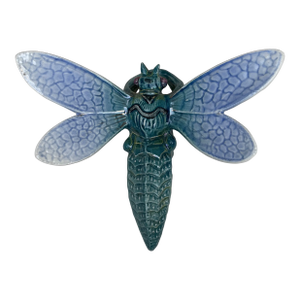Majolica Dragonfly Wall Pocket Fives Lille, Circa 1900