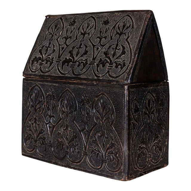 Antique Leather Box For Sale