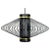 Mid-Century Modern Brass and Black Enameled Metal Pendant Lamp For Sale - Image 10 of 10