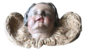Carved Wooden Angel Cherub, 17th Century