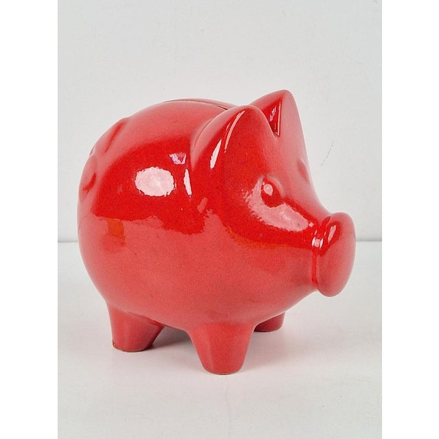 Vintage Red Ceramic Piggy Bank from Scheurich Keramik, 1970s For Sale - Image 3 of 10