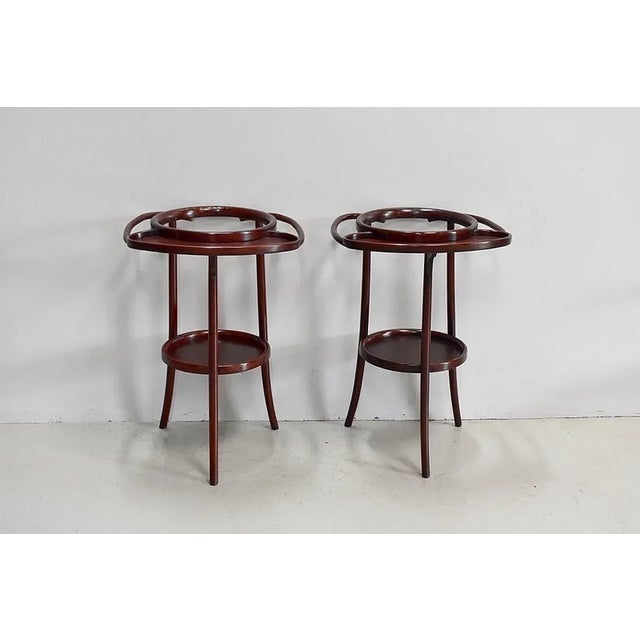 Curved Wooden Barbershop Tables in the style of Thonet, 1920, Set of 2 For Sale - Image 15 of 15