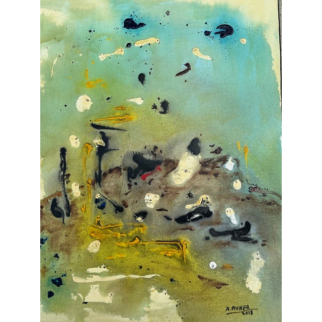 Vintage Original Abstract Oil on Canvas For Sale - Image 11 of 12