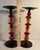 Mid 20th Century Vintage Art Deco Style Glass and Metal Multicolored Candlestick Holder Pair For Sale - Image 5 of 8