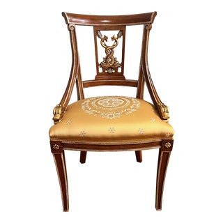 Michael David French Upholstered Side Chair For Sale