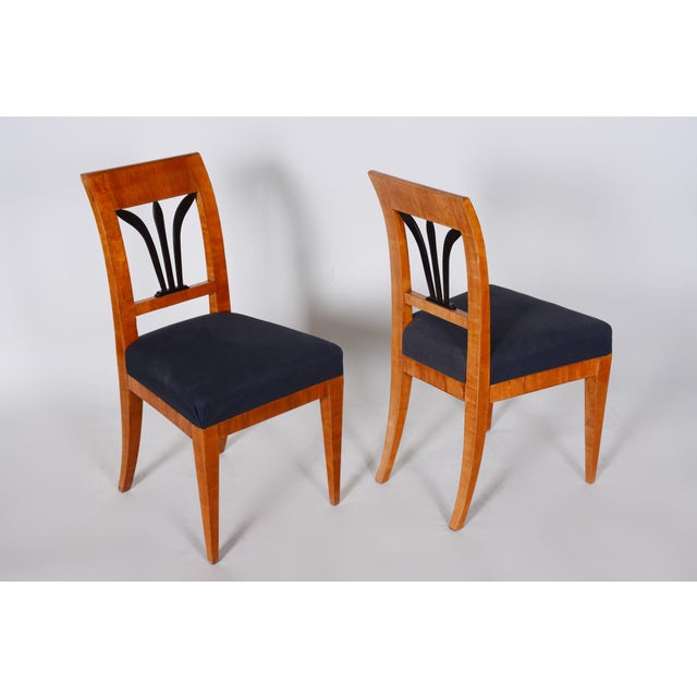 Biedermeier Chairs in Cherrywood, 1820s, Set of 2 For Sale - Image 4 of 6