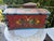 Pre-war painted chest made in Scandinavian style, Os-rosemaling, dimensions: height 27 cm, width 63 cm, depth 33.5 cm.