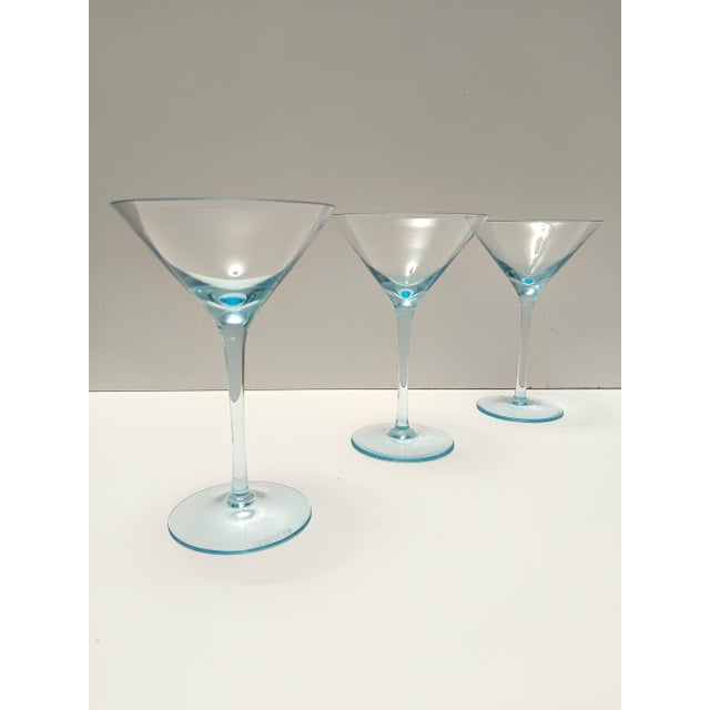 Light Blue Murano Glass Cocktail Glasses and Pitcher by La Murrina, 1980s, Set of 7 For Sale - Image 15 of 15