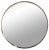 Metal Italian Round Brass Wall Mirror, 1960s For Sale - Image 7 of 7