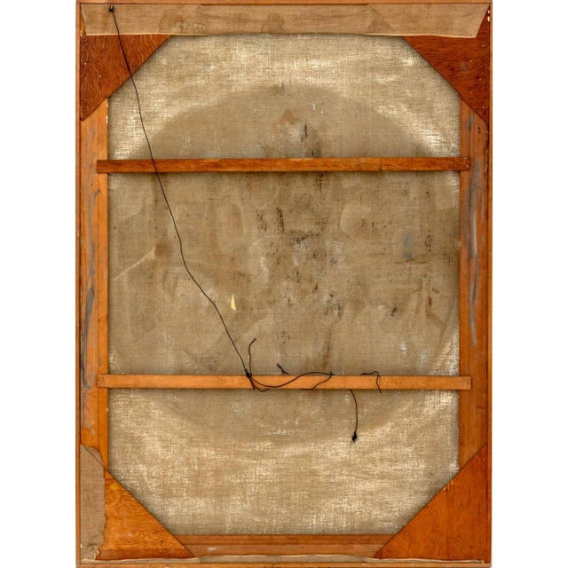 Black Agudelo Geometric Abstraction Oil on Canvas For Sale - Image 8 of 8
