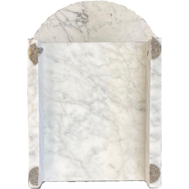 White Nuevo Mya Bianco Marble Side Table For Sale - Image 8 of 8