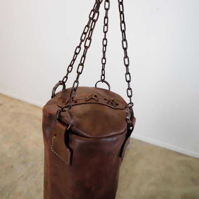 Handmade Leather Gym Punching Boxing Heavy Bag For Sale - Image 4 of 5