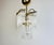 1980s Vintage Glass Rod Chandelier With Brass Frame For Sale - Image 10 of 16
